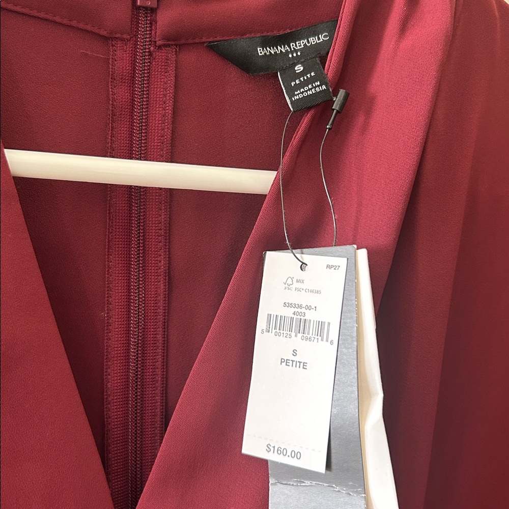 NWT Banana Republic Factory Crepe Deep V-Neck Jumpsuit - Picture 3 of 6